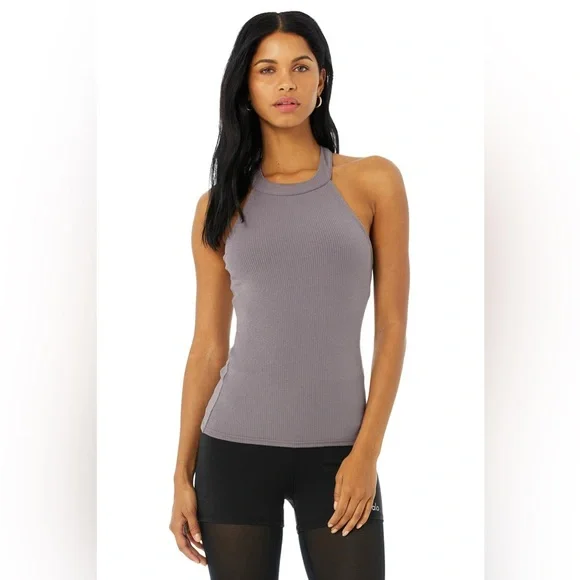 Alo Yoga 新品リブタンクXS INSIGHT TANK - PURPLE ALO Yoga | Tops | Alo Yoga Ribbed Insight Tank Purple Dusk